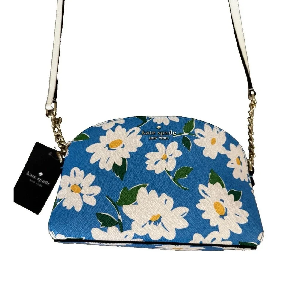 NWT Kate Spade Cameron Crossbody Bag Blue Charming Daisy Floral